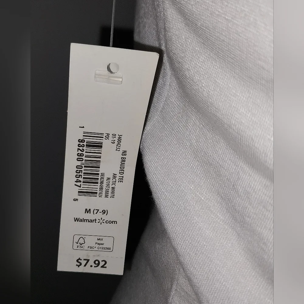 NWT No Boundaries Juniors White Braided V Neck Top Size 7-9 - Picture 4 of 15